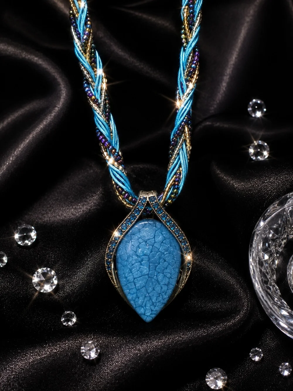 Luxury Designer-Inspired Turquoise Pendant Necklace Boutique Fashion Jewelry